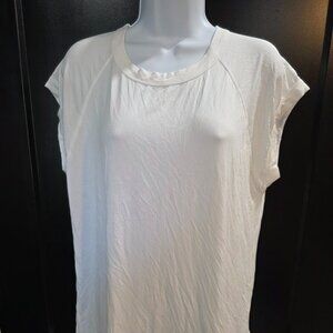 Lularoe White Ashley Top Sz L NWT